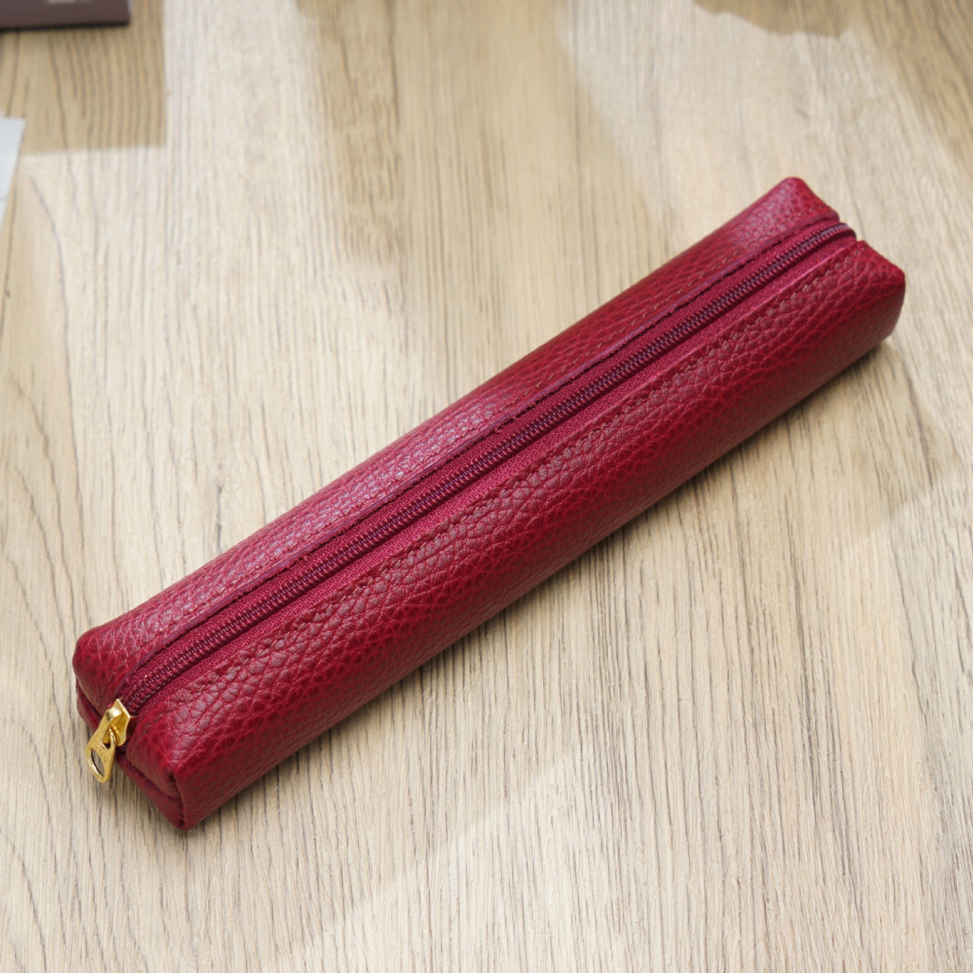 Wholesale Mini Cowhide Candy Color Pencil Case